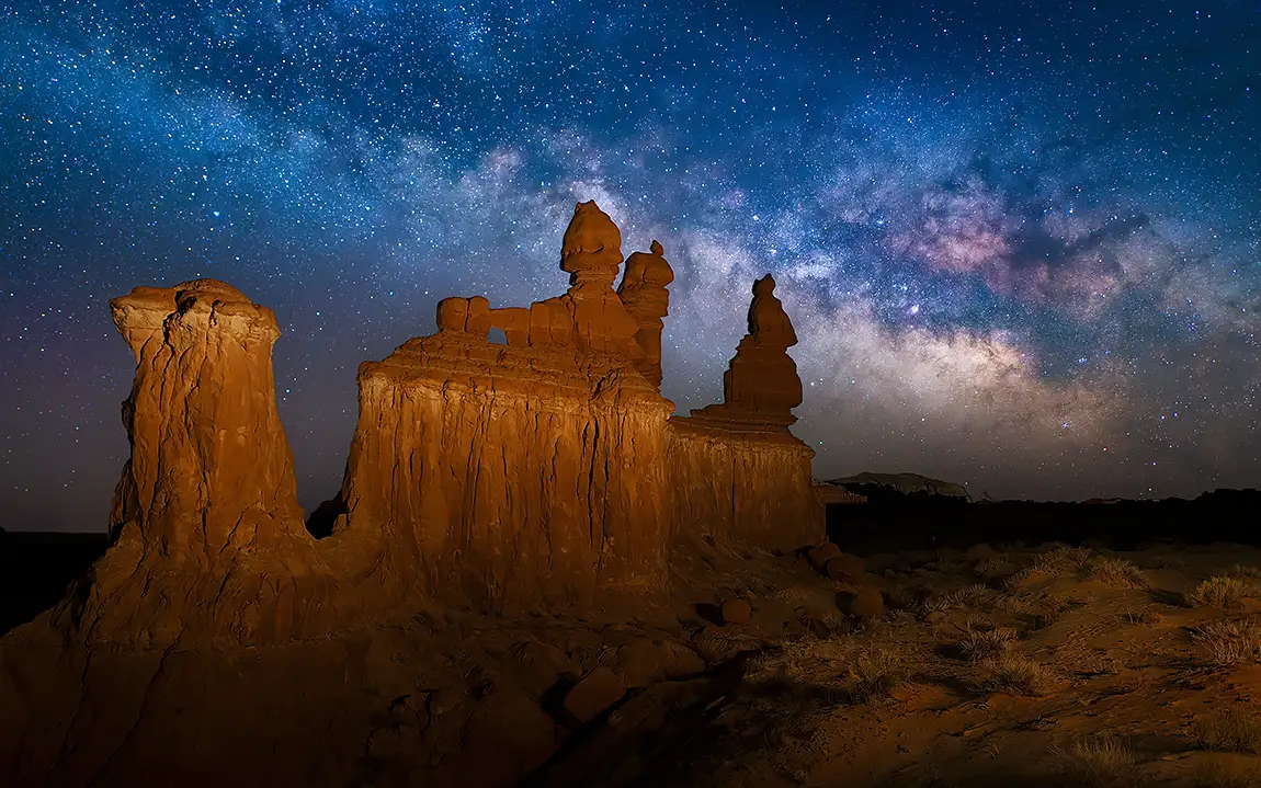 Goblin valley night, goblin valley state park, utah, usa