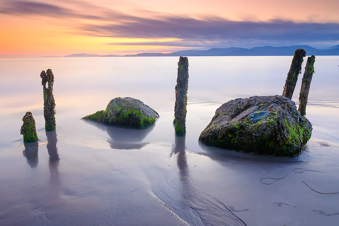 Rossbeigh beach sunset, county kerry, ireland