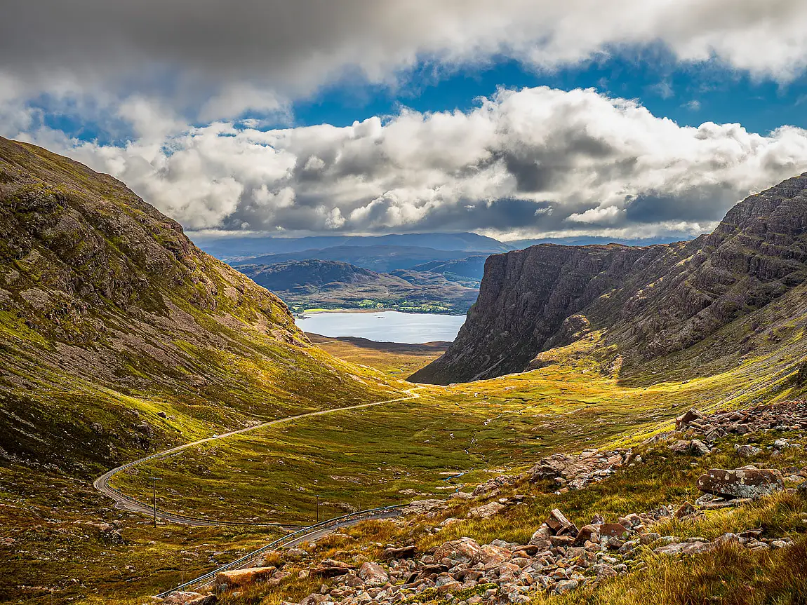 The curved valley strathcarron scotland
