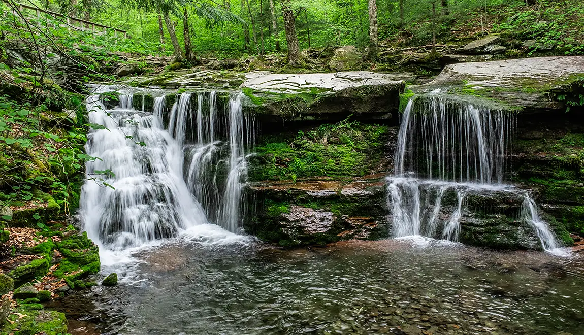 Diamond notch falls, lexington, ny, usa