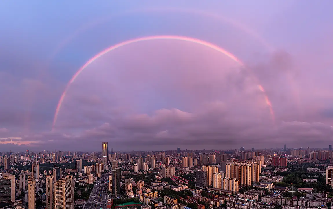 Double rainbow, hefei, anhui province, china
