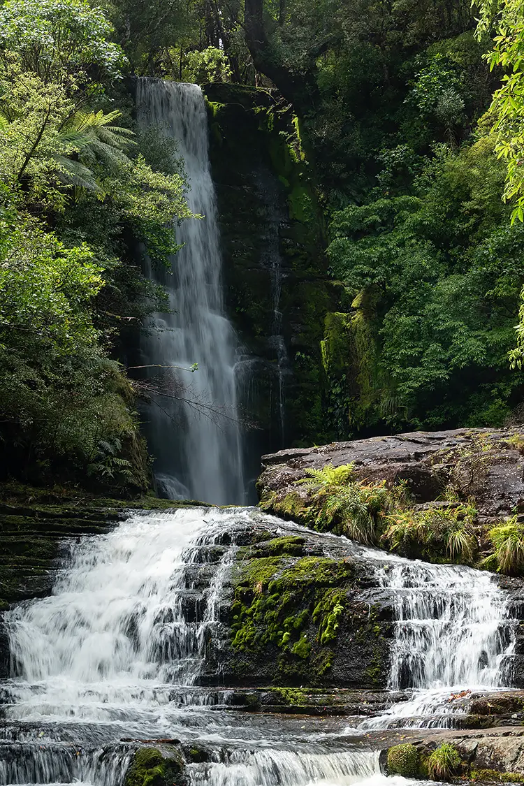 Kissed by the sun falls, mclean falls, otago region, new zealand