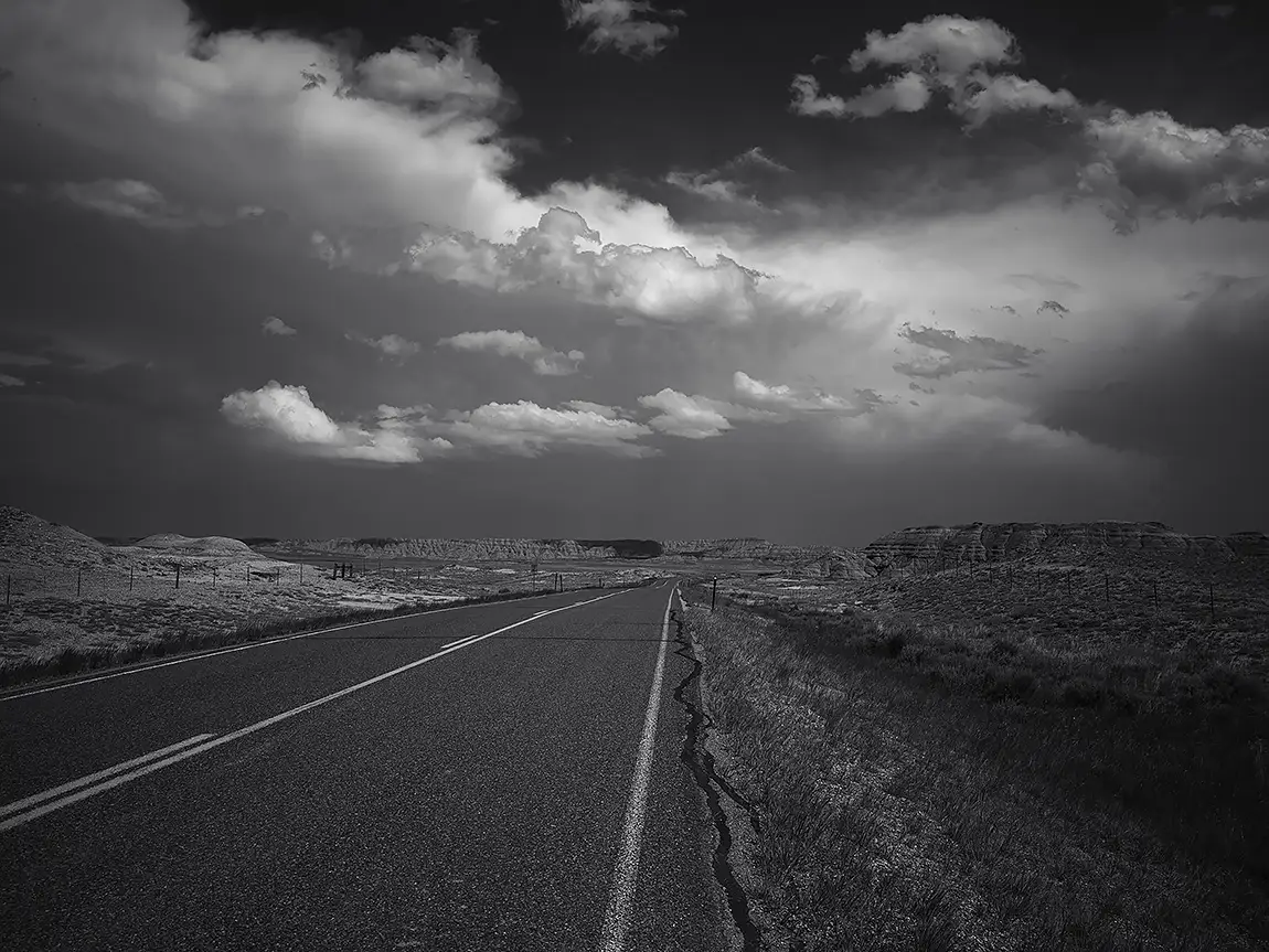 Ranch road, cody, park county, wyoming, usa