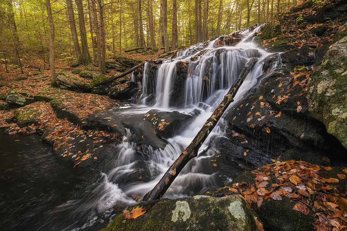 Autumn on tucker brook, tucker brook town forest, milford, new hampshire, usa