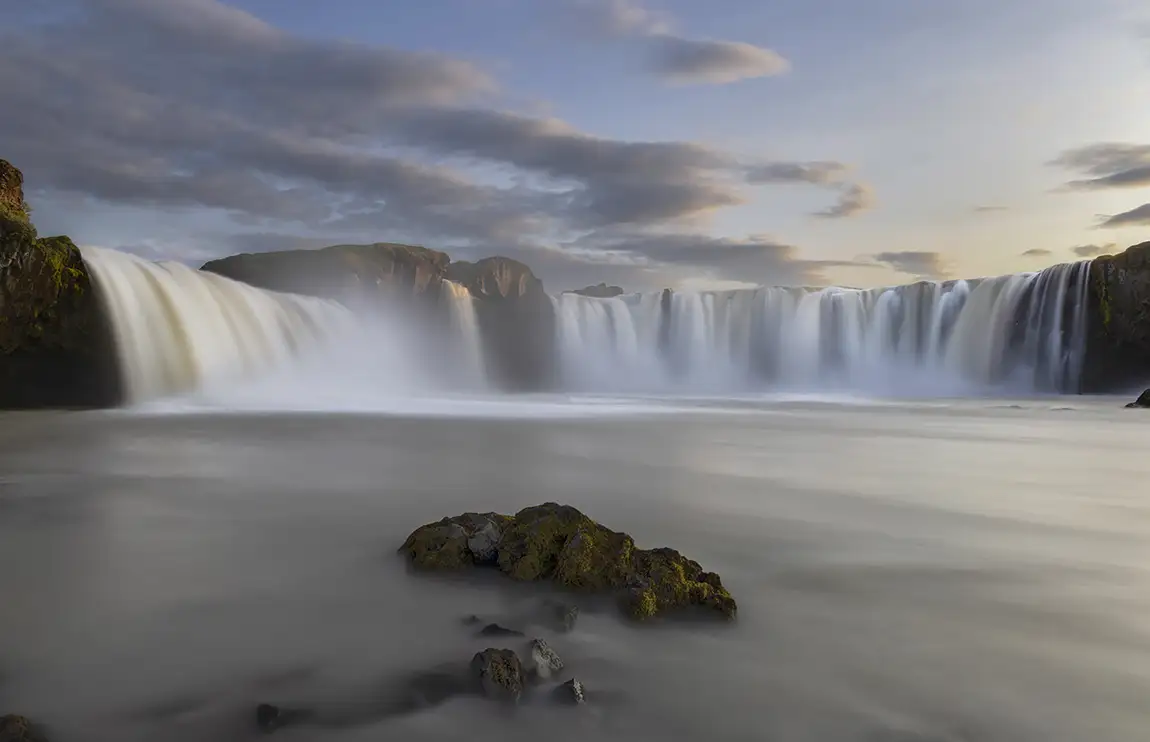 Godafoss during sunset, iceland