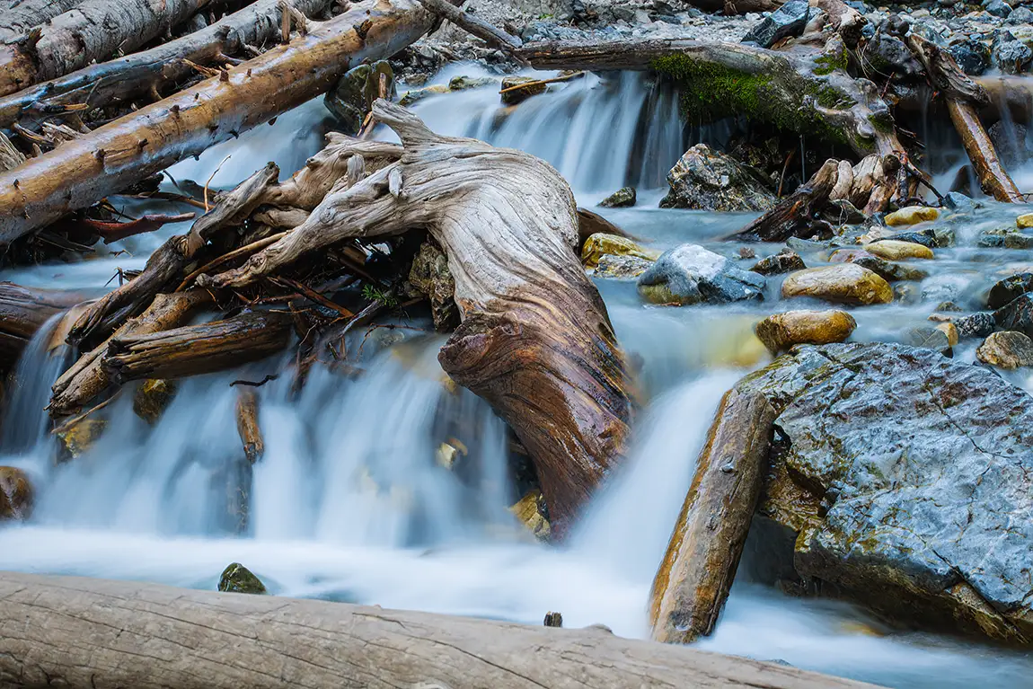 Intimate view of donut falls, big cottonwood canyon, salt lake city, usa