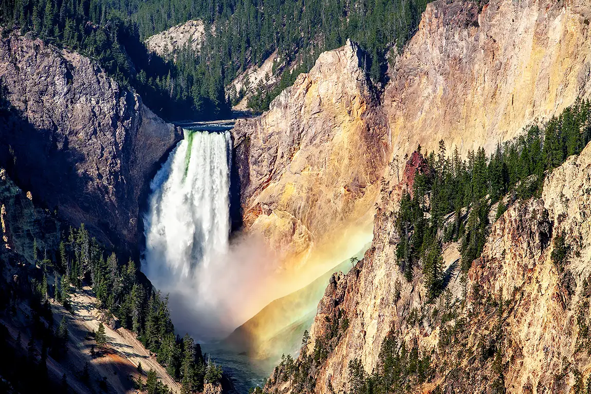 Lower yellowstone falls, yellowstone national park, wyoming, usa