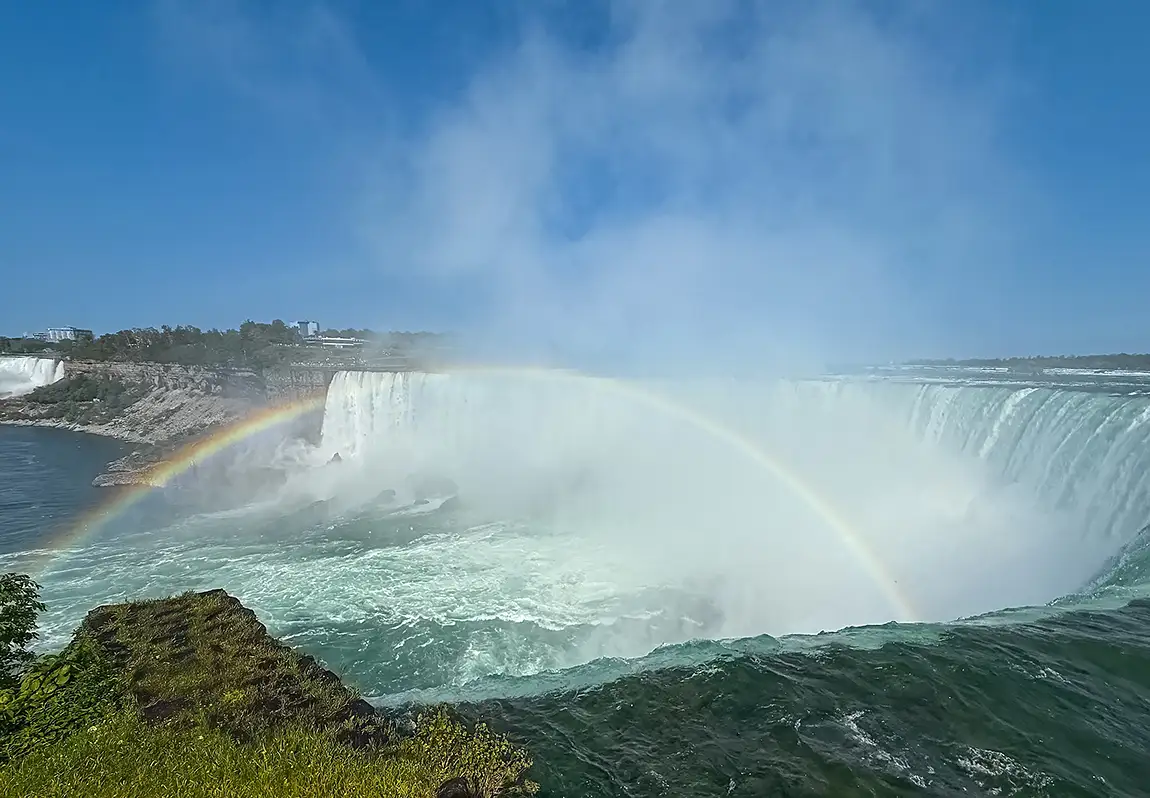 Rainbow and mist, niagara falls, ontario, canada