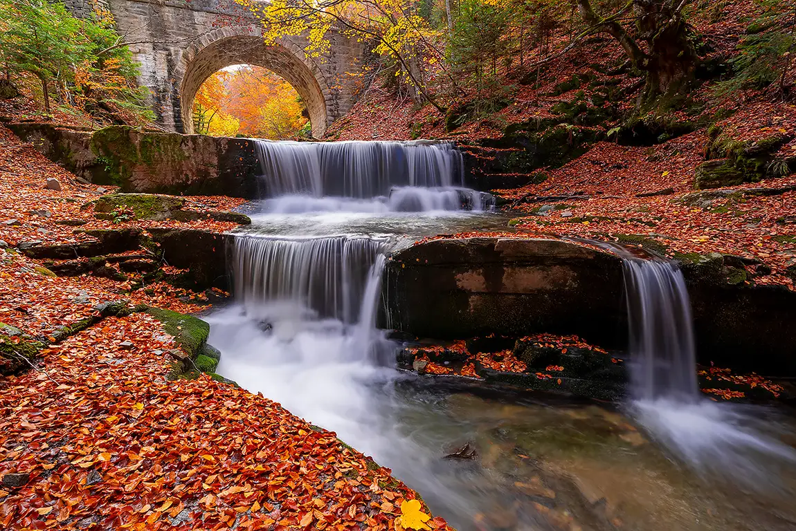 Sitovo water cascades, rhodope mountains, bulgaria