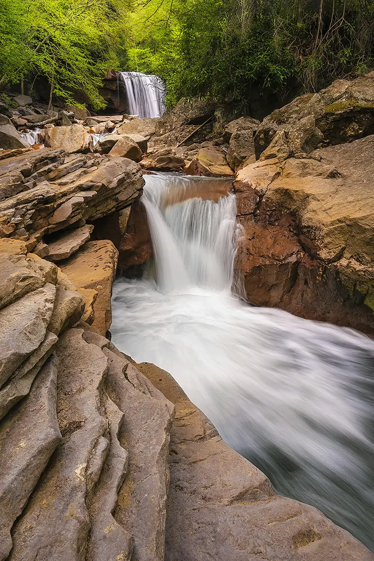 Spring at douglas falls, west virginia, usa