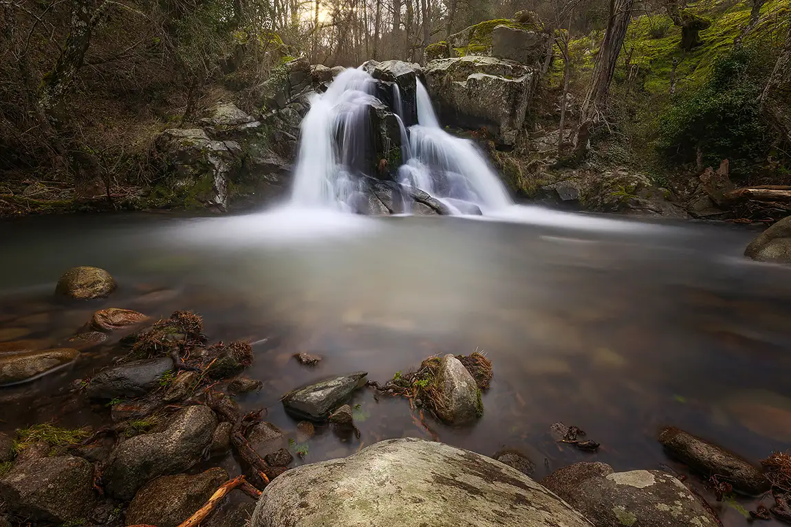 The hidden fall, sierra de gredos, avila, spain
