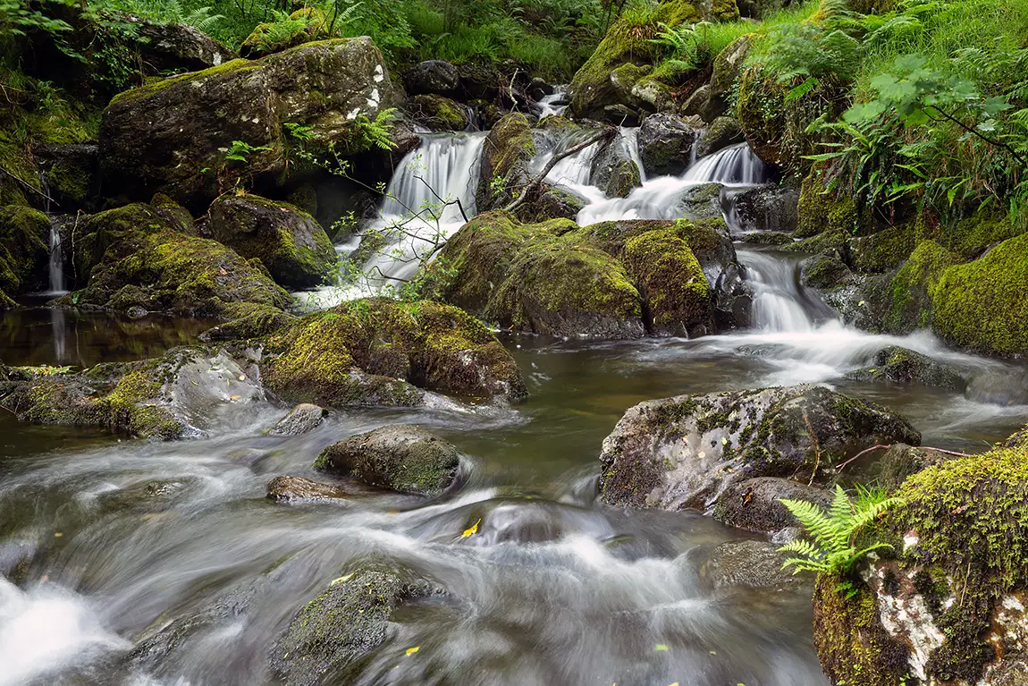 Waterfall at dolgoch, snowdonia national park, wales