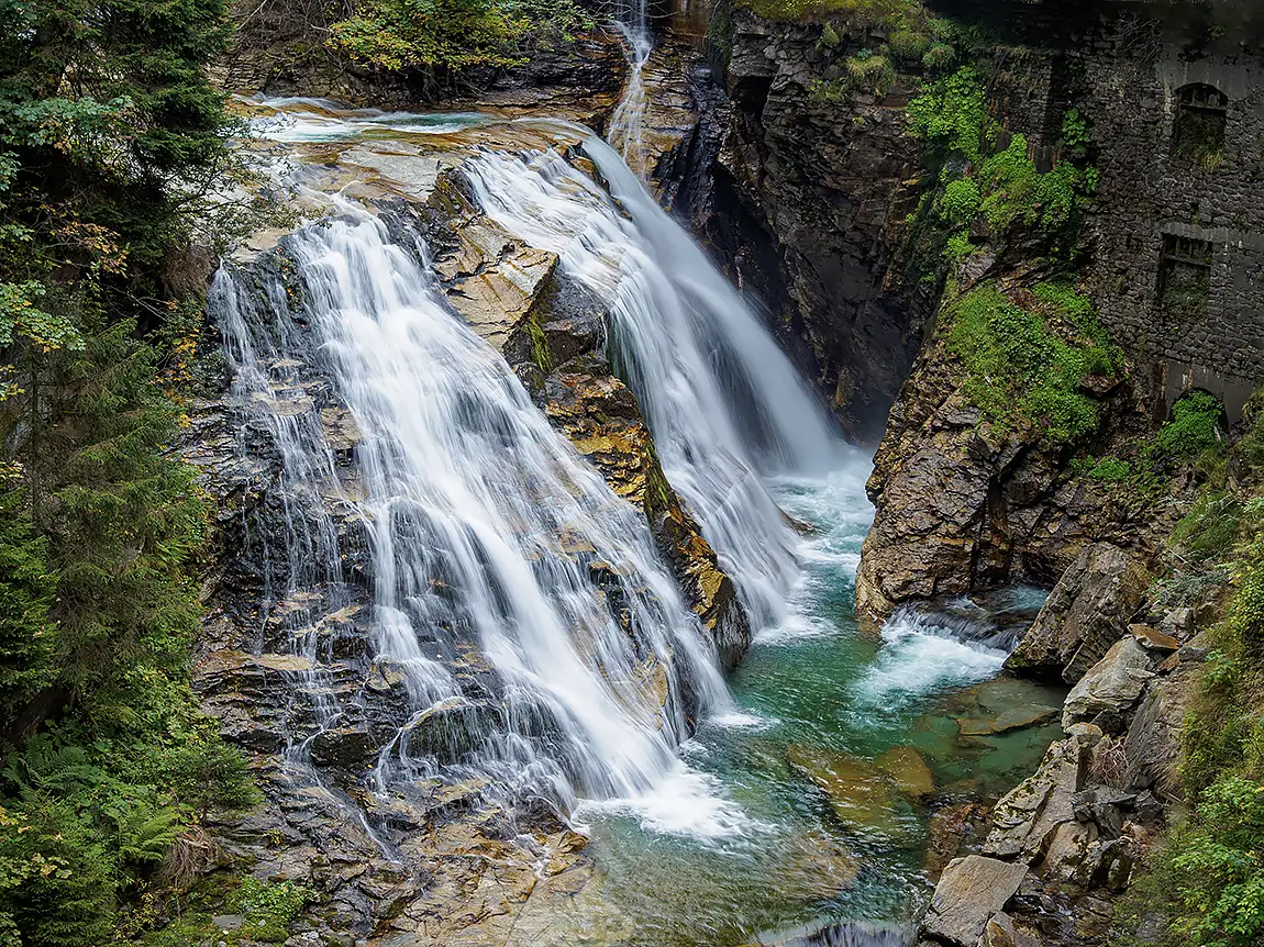 Alps water cascade, bad gastein, salzburg, austria