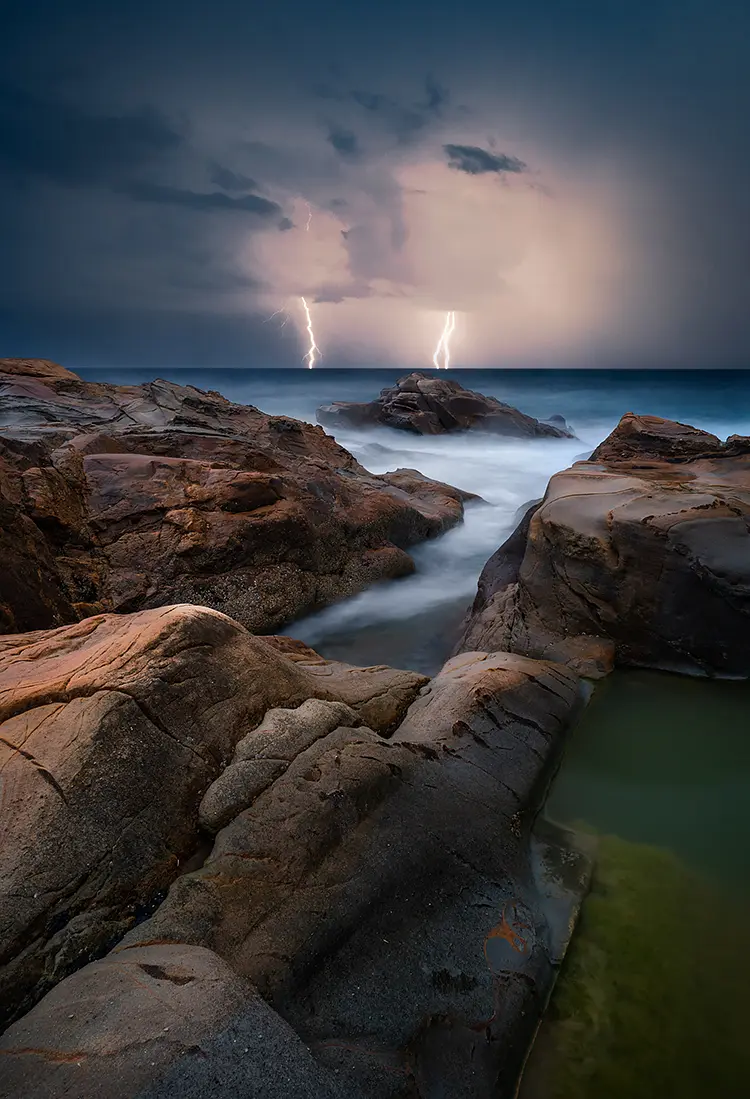 Livorno coast storm, costa livornese, tuscany, italy