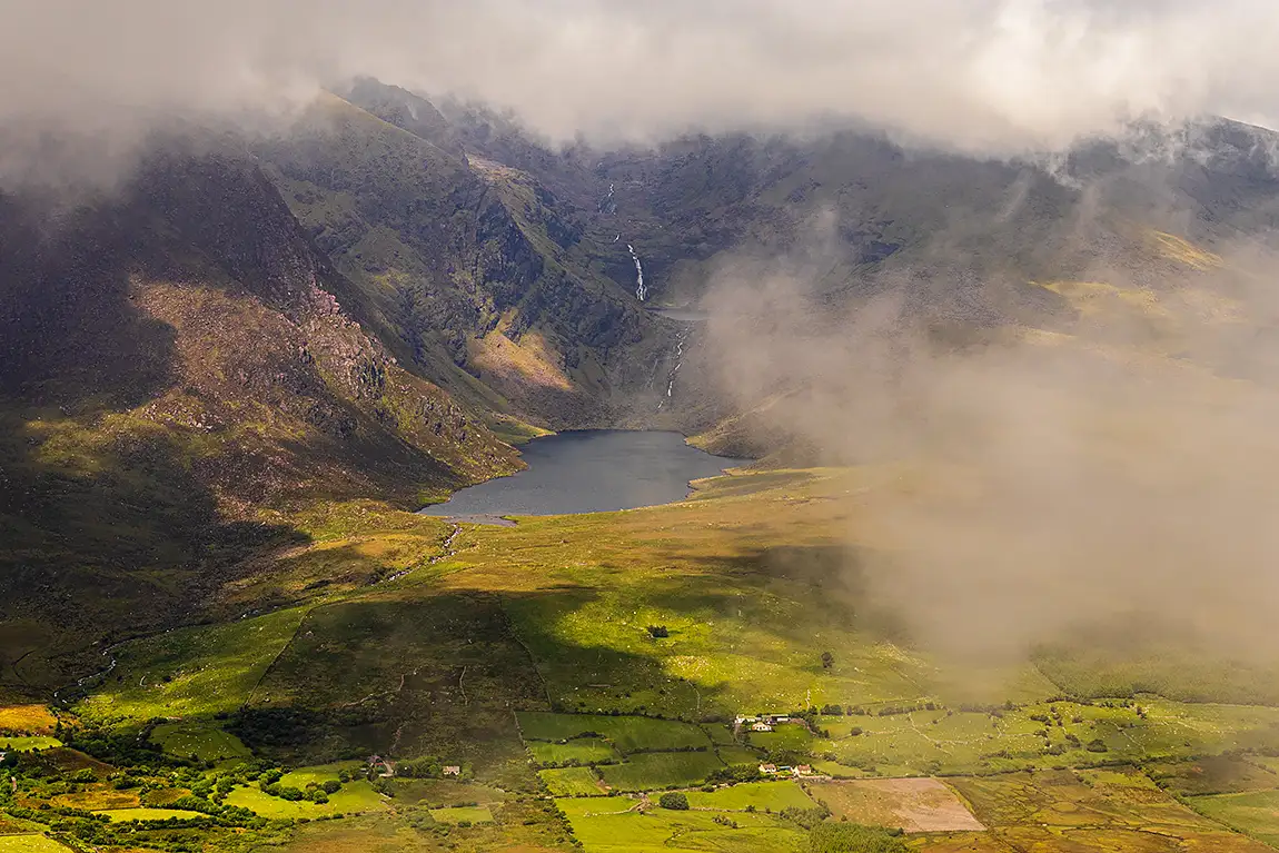 Loch cruite, connor pass, dingle, kerry, ireland