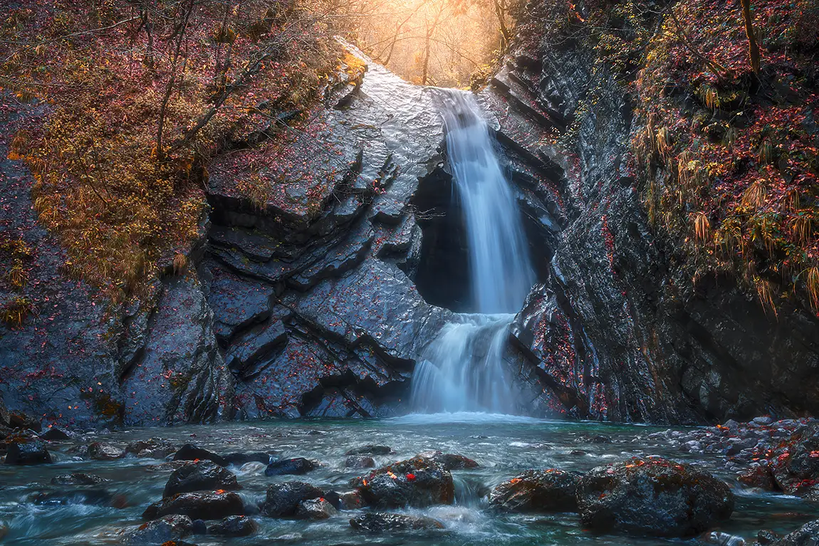 Rio grasia waterfall, friuli venezia giulia, italy