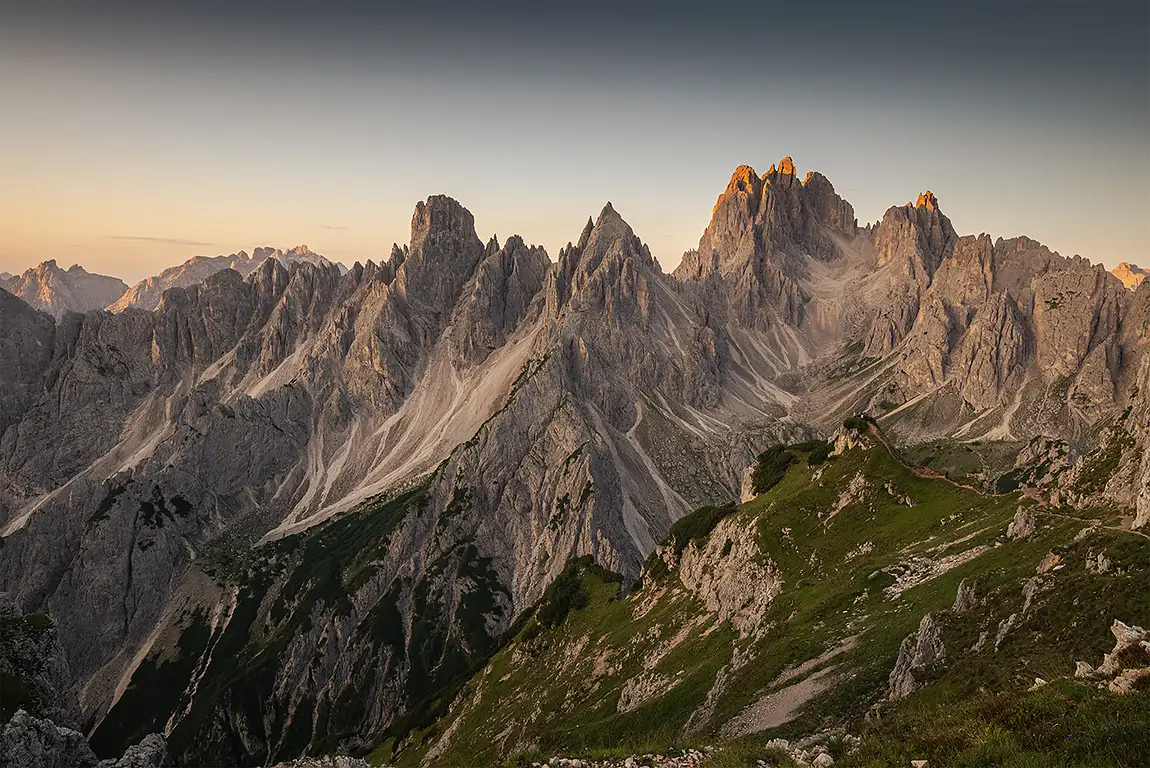 Sunrise over cadini di misurina, italy