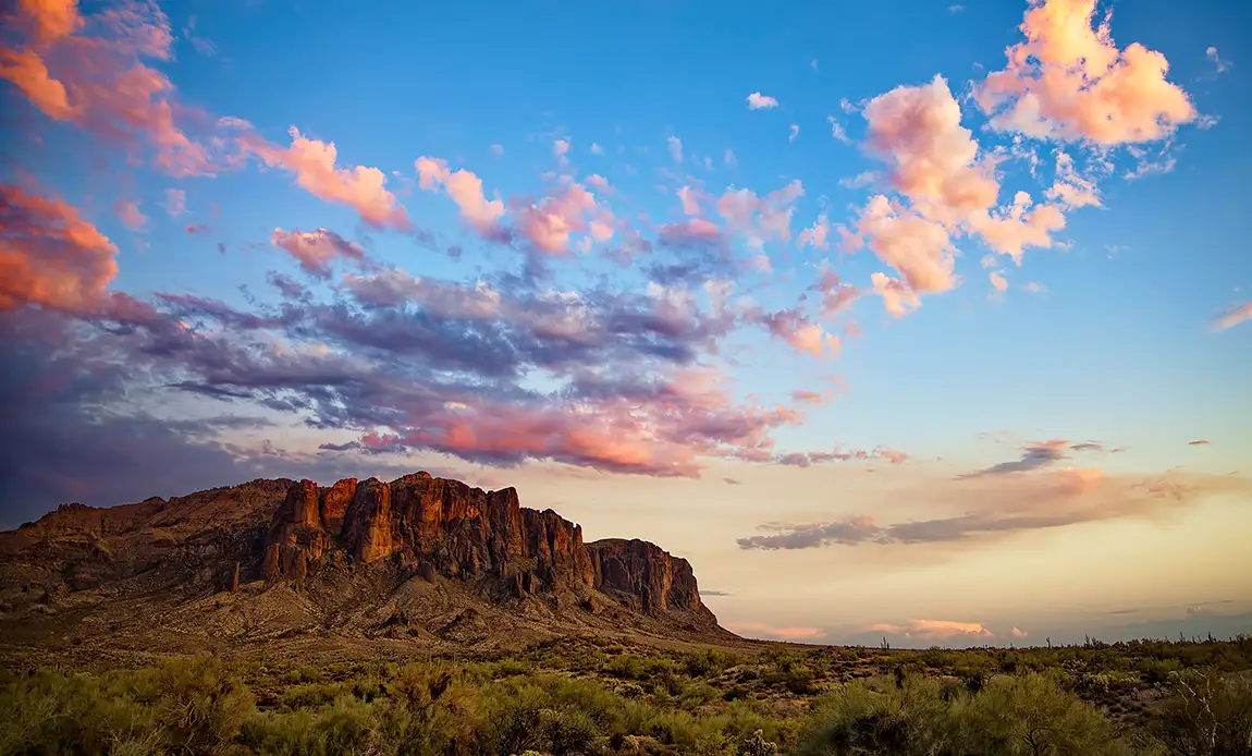 A smile of clouds, first water trail, arizona, usa