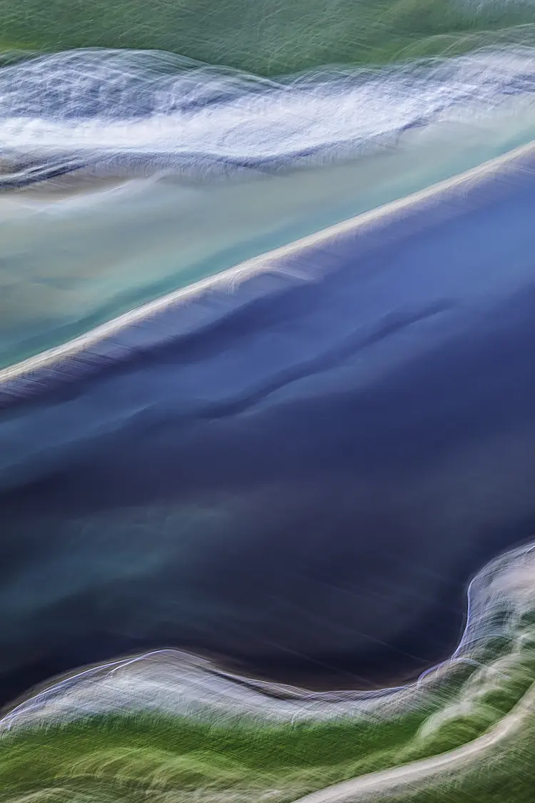 Aerial abstract, useless loop, shark bay, western australia
