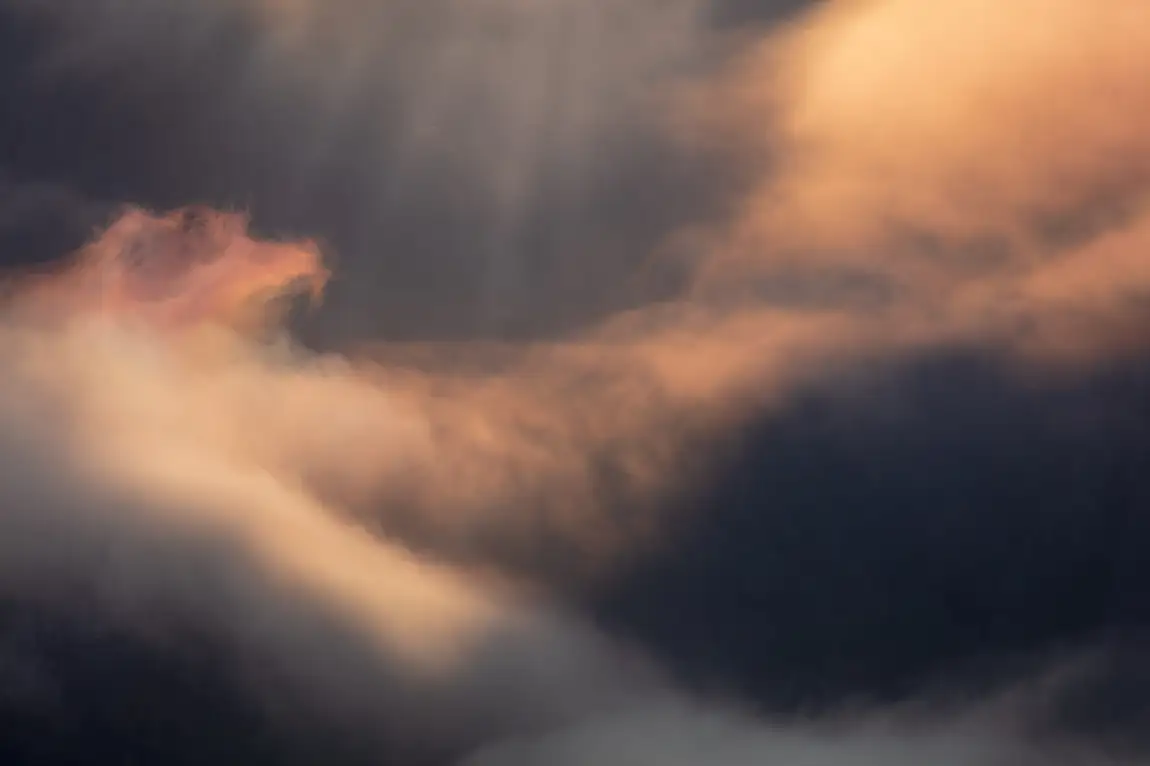 Daybreak mist illumination, north bend, washington state, usa