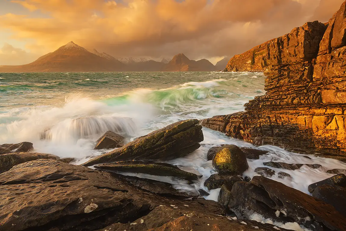 Storm light at elgol, isle of skye, scotland