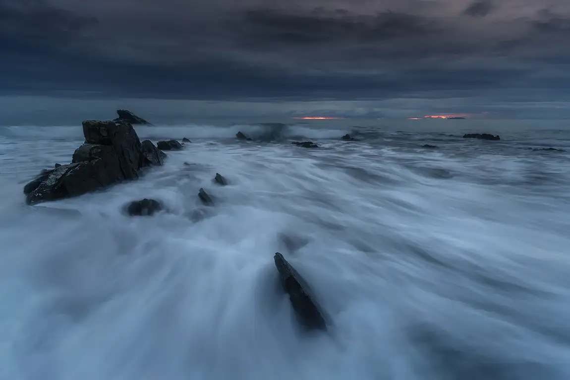 Storm surge on etruscan coast, livorno, italy