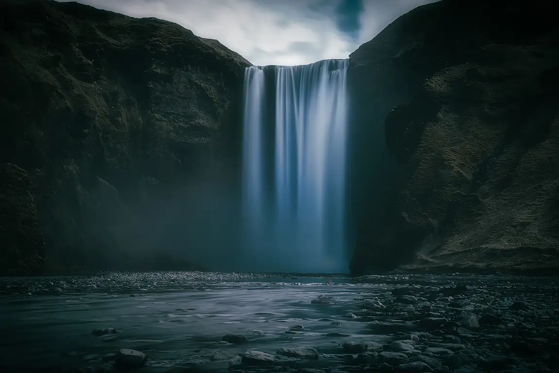 The majesty of skogafoss, iceland