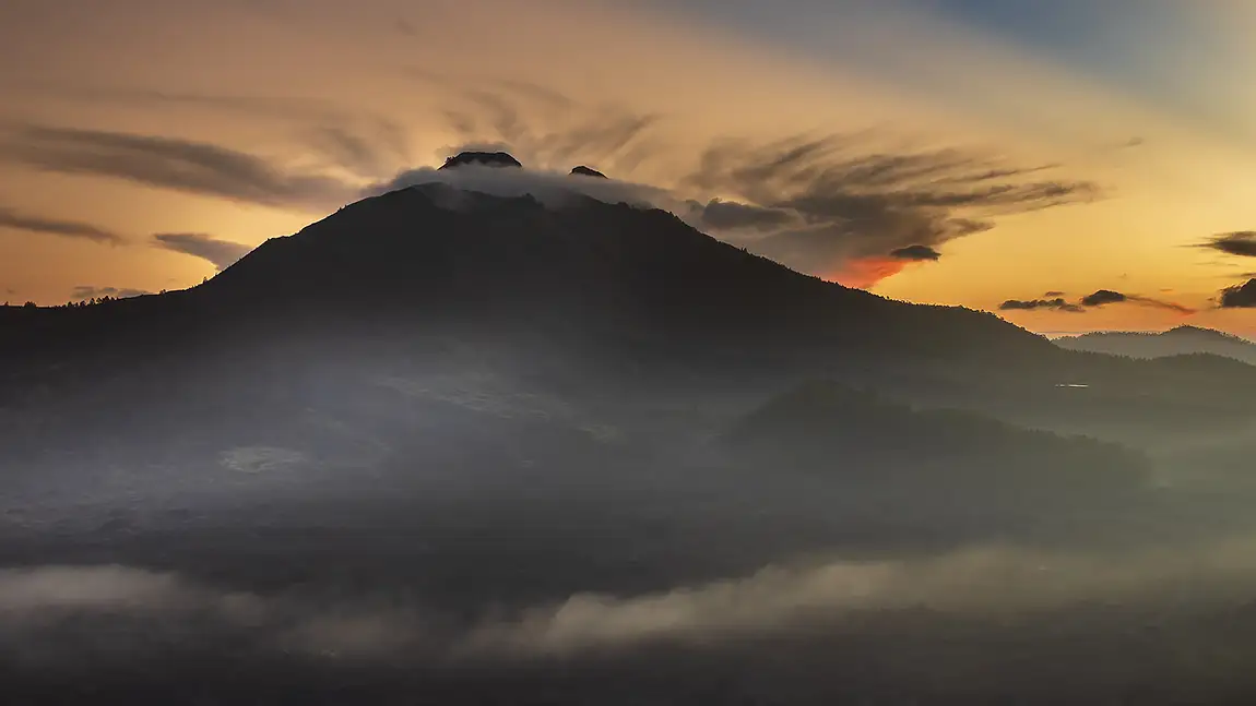 Mount agung sunrise, kintamani, bali, indonesia