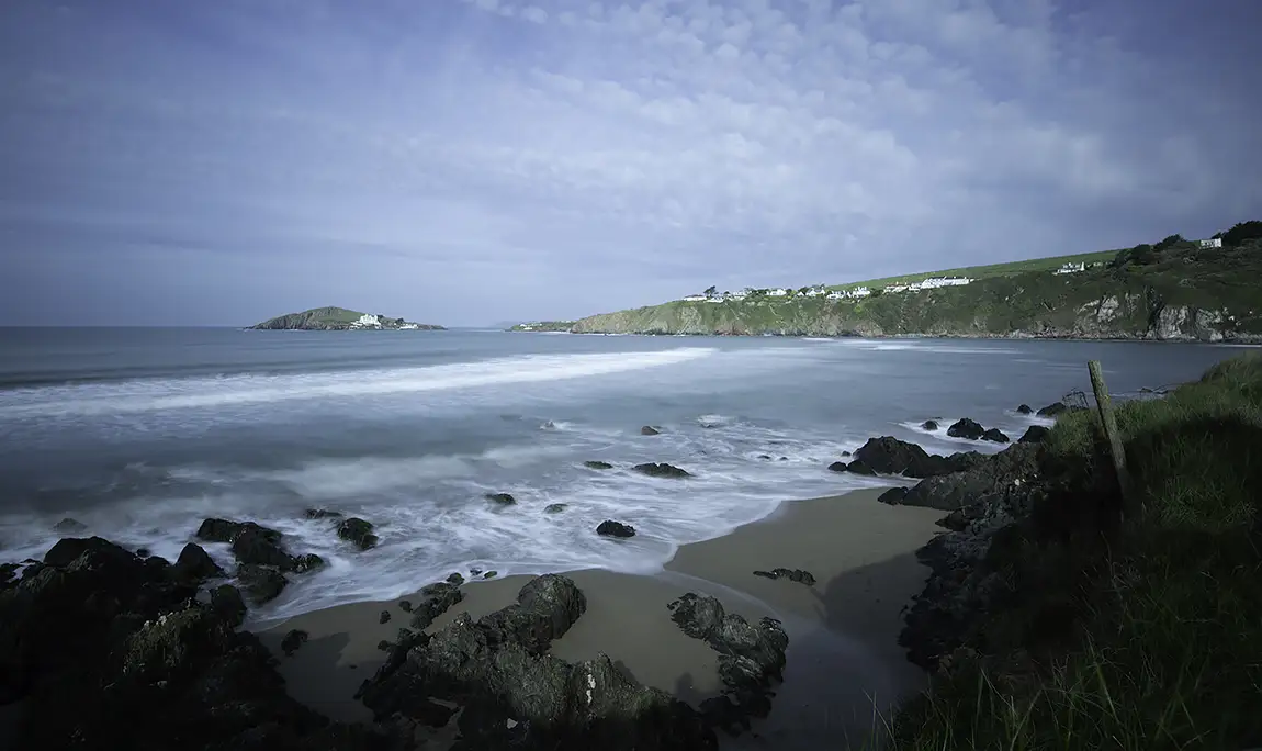 The tide coming in, bantham, devon, england