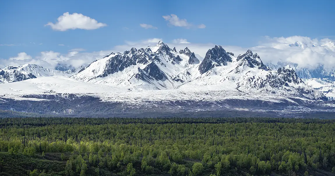 Alaska Range Panorama, Denali State Park, Alaska, USA