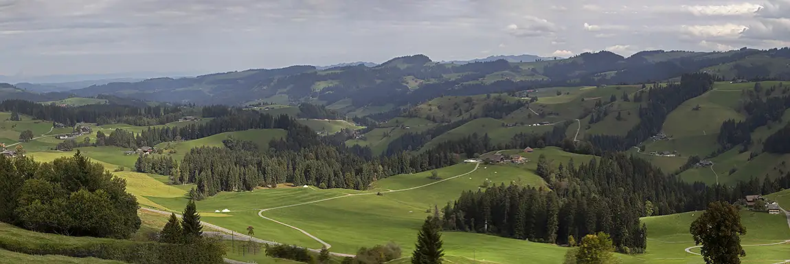 Beautiful Emmental Valley, Schallenberg Pass, Emmental Oberaargau, Bern, Switzerland