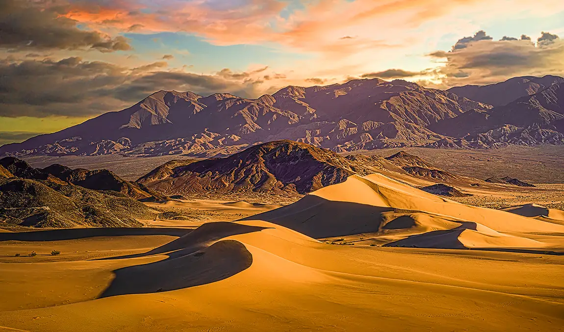 Death valley sunset, nevada, usa