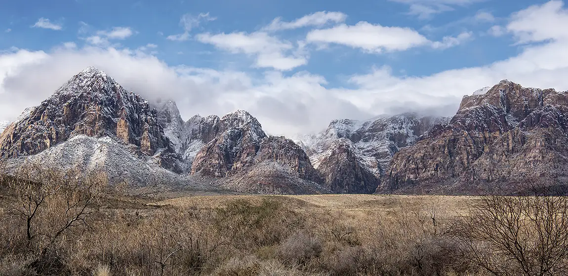 Dusted Spring Mountains, Red Rock Canyon National Conservation Area, Nevada, USA