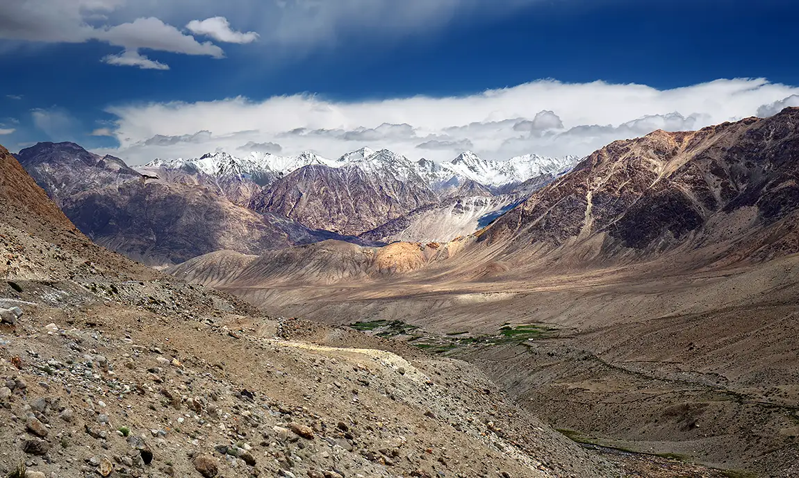 Mighty karakoram mountain range, ladakh, india