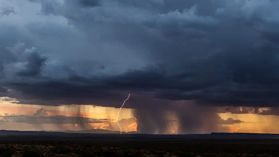 Sunset Storm Over Arizona Strip, USA