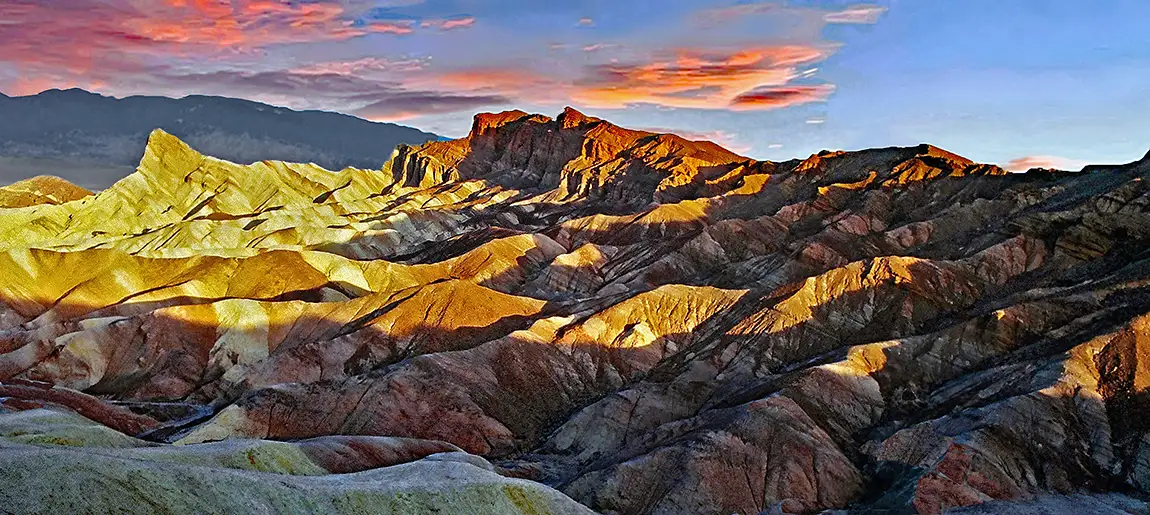 Zabriskie point view, death valley national park, ca, usa