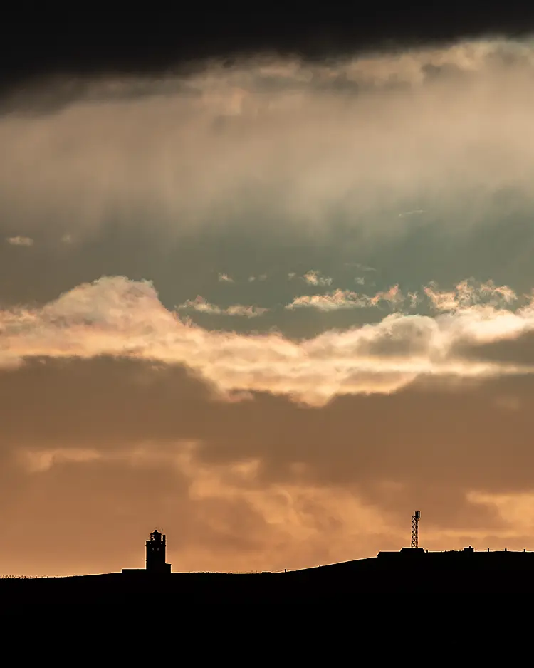 Between Rainbowclouds In Shadow, Dyrholaeyjarviti, Reynisfjara, Iceland
