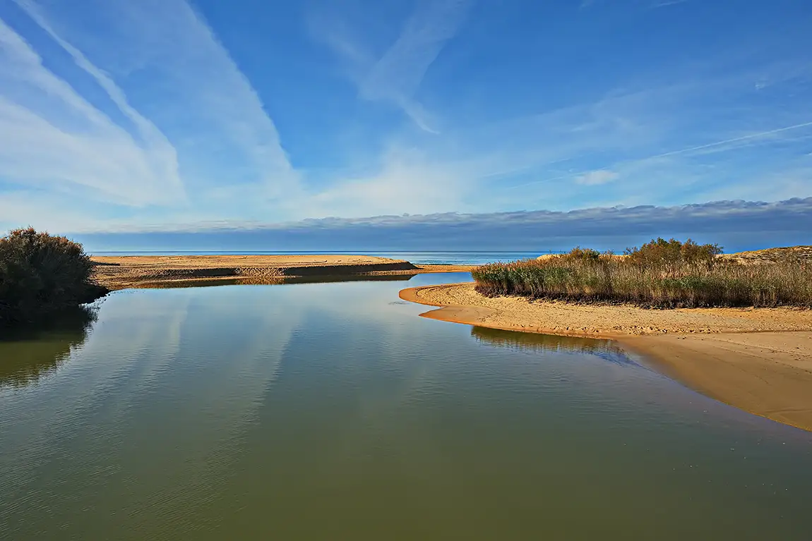Salgados River Entrance, Algarve, Portugal