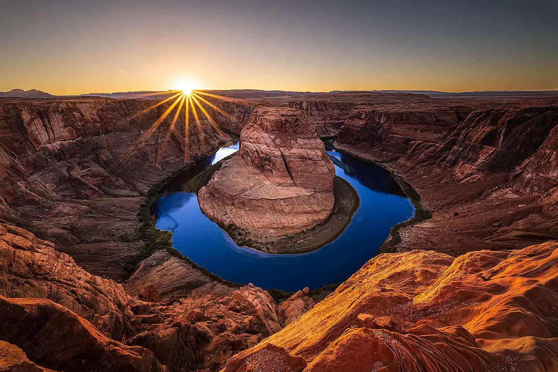 Setting Sun, Horseshoe Bend, Arizona, USA