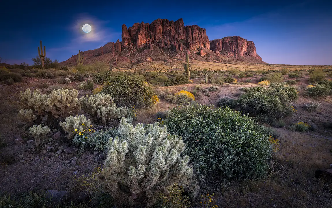 Twilight At The Lost Dutchman, Apache Junction, Arizona, USA