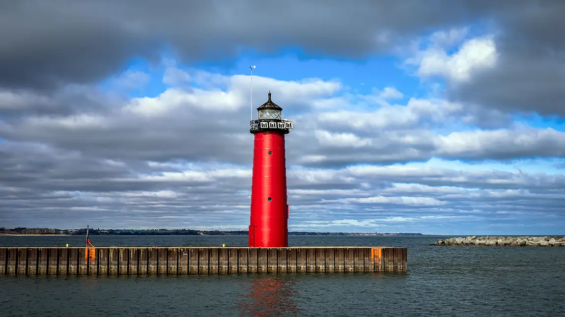 Kenosha North Pierhead Light, Wisconsin, USA