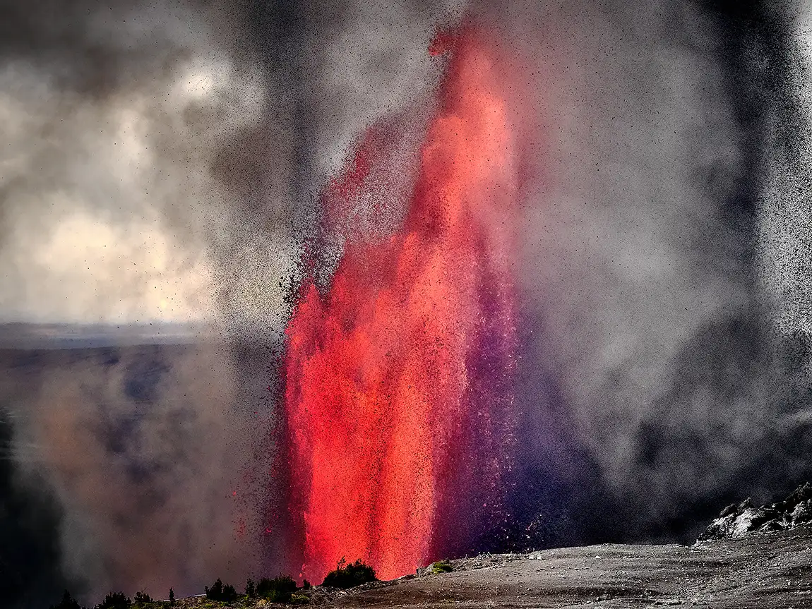 Kilauea Speaks, Volcano National Park, Hawaii, USA