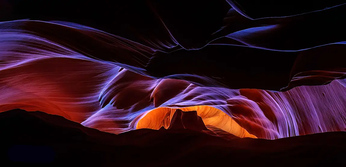 Purple Mountains Majesty, Upper Antelope Canyon, Page, Arizona, USA