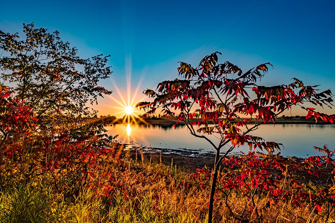 Striking Sunset, Riviere Des Prairies, Montreal, Quebec, Canada