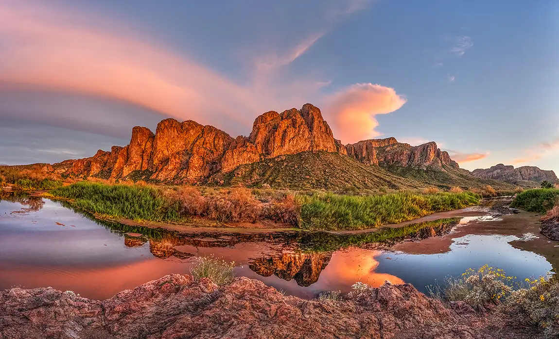 Bull Dog Cliffs Panorama, Phoenix, Arizona, USA