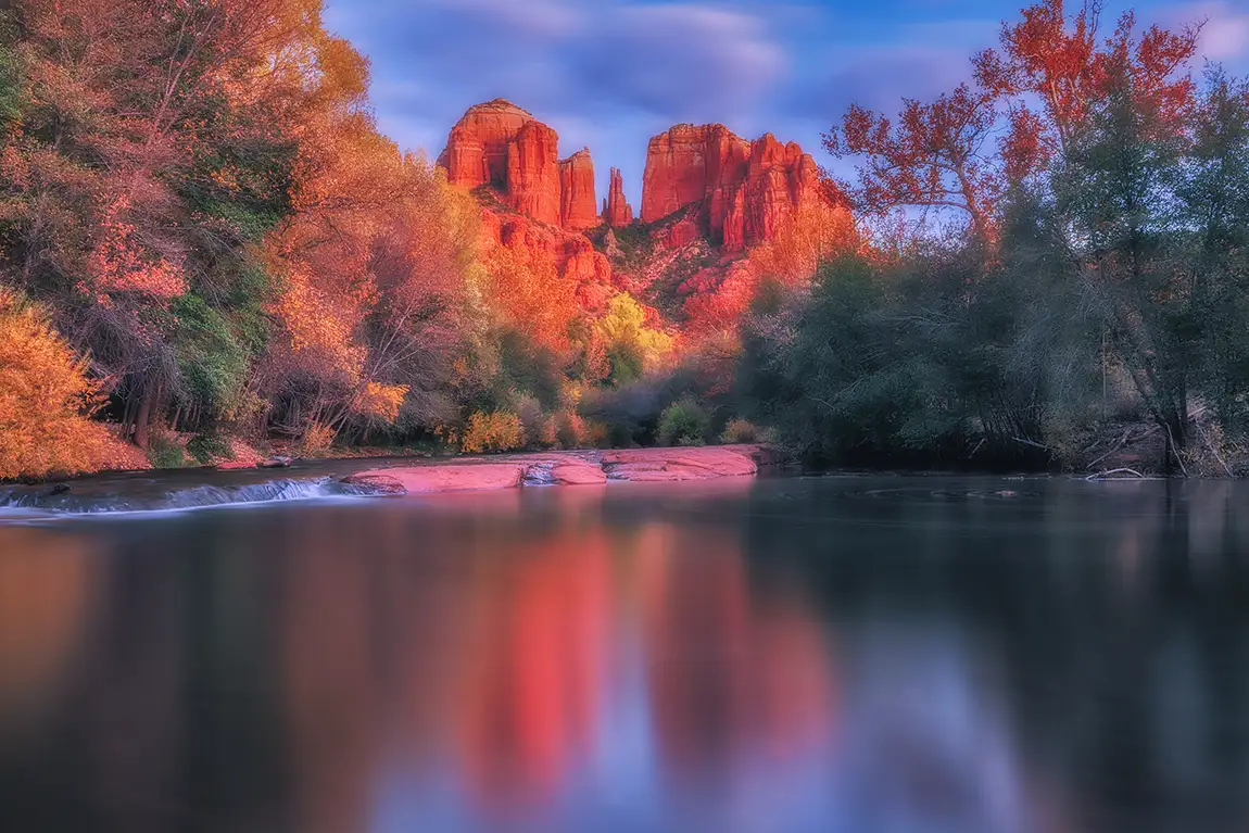 Cathedral Rock And Cottonwoods, Sedona, Arizona