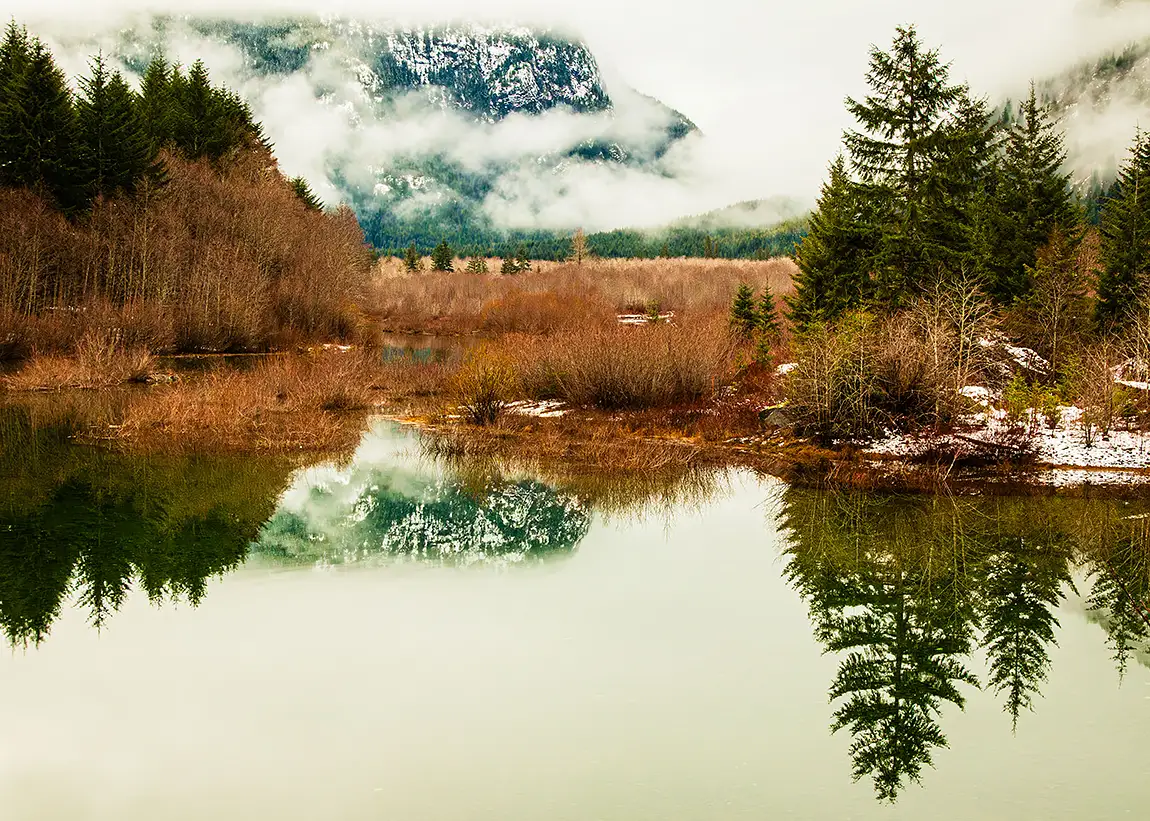 Early Winter Reflections, Strathcona Park, Vancouver Island, BC, Canada