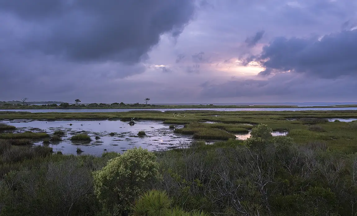 Evening Over Sinepuxent Bay, Assateague Island, Maryland, USA