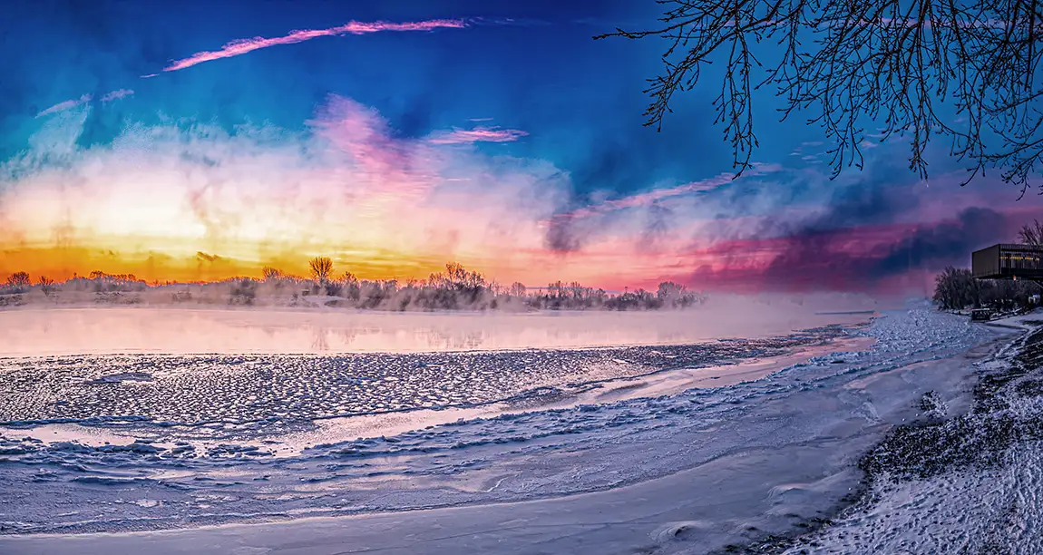 Foggy Sunrise, Plage de l’Est, Montreal, Quebec, Canada