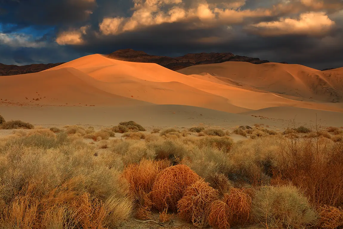 Light At Eureka Dunes, Death Valley National Park, California, USA